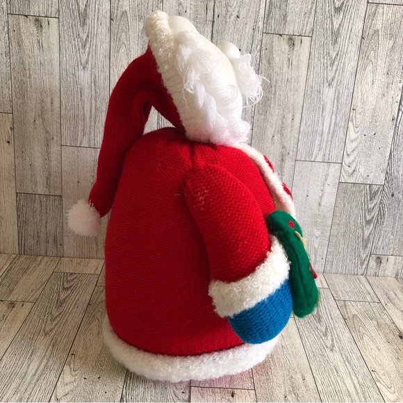 Home Trends Decorations Holiday Sweater Knit Weighed Santa 12'' - Picture 5 of 11